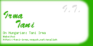 irma tani business card